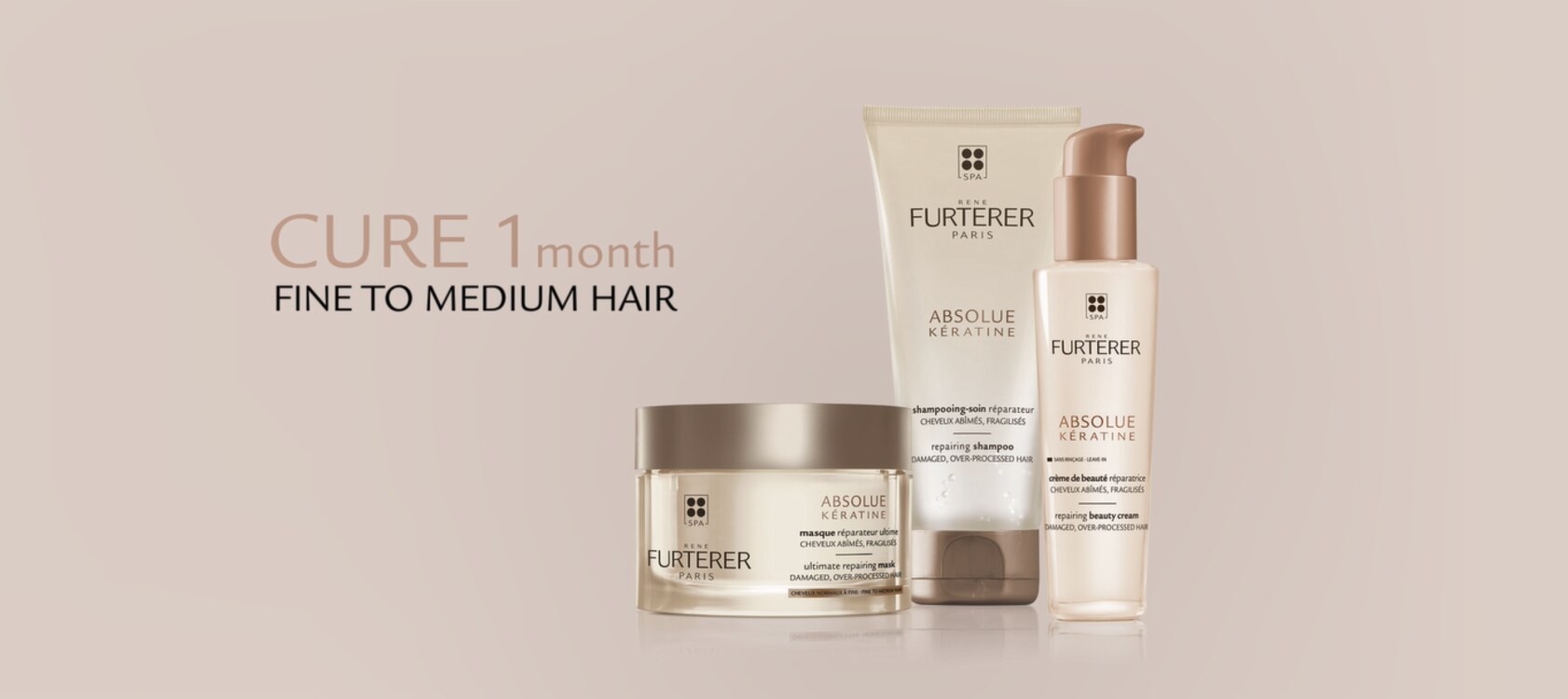 ABSOLUE KERATINE - Masque réparateur ultime - cheveux normaux à fins - Cheveux abîmés, fragilisés | René Furterer ABSOLUE KERATINE - Masque réparateur ultime - cheveux normaux à fins - Cheveux abîmés, fragilisés | René Furterer